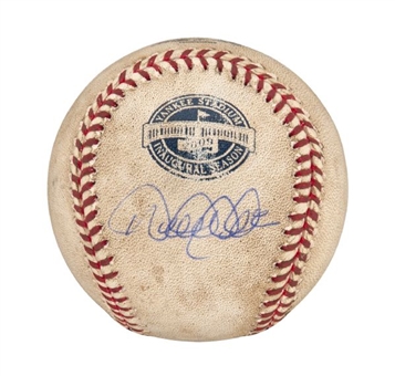 Derek Jeter Signed Baseball Used and Marked During a Jeter AB In 2,722 Hit Game Passing Gehrig (MLB Authenticated)